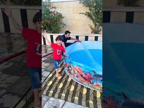 وصلت سيارة المي عشان تعبي المسبح الكبير