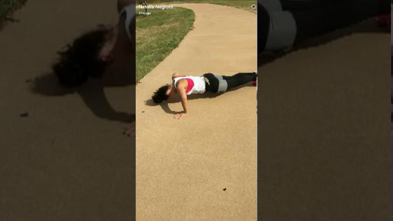 Big Brother James and Natalie working out in Texas Oct 25, 2016. Jatalie