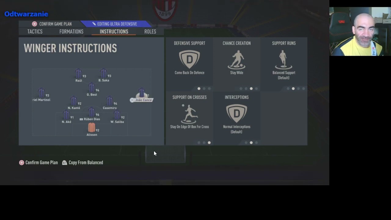 Complete guide to my 352 custom tactics FIFA 23 with player instructions and gameplay examples.