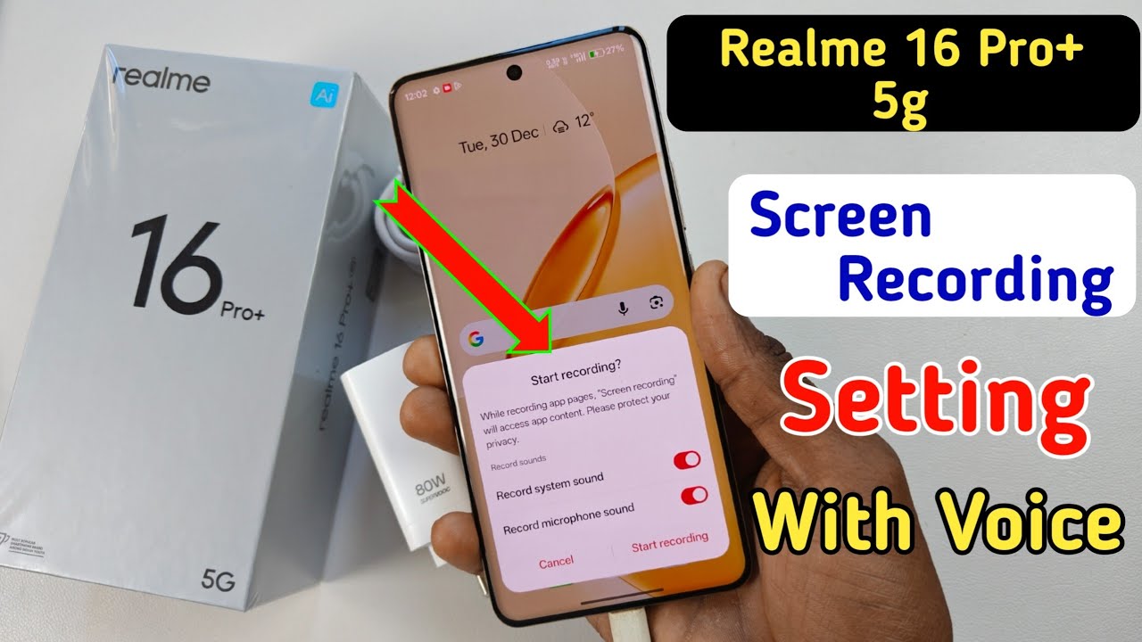Realme 16 pro plus 5g screen recording settings, How to Record screen in Realme 16 pro plus 5g