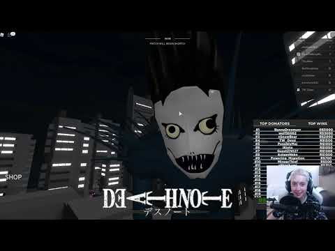 Playing Deathnote Game As Ryuk And Kira Roblox Youtube - roblox death note game