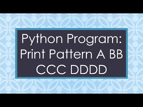Python Program: Print Pattern A BB CCC DDDD