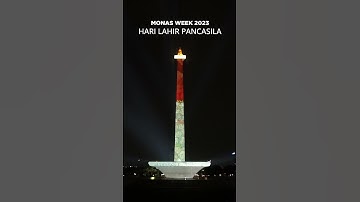 MONAS WEEK 2023 VIDEO MAPPING | HARI LAHIR PANCASILA | SHORTS