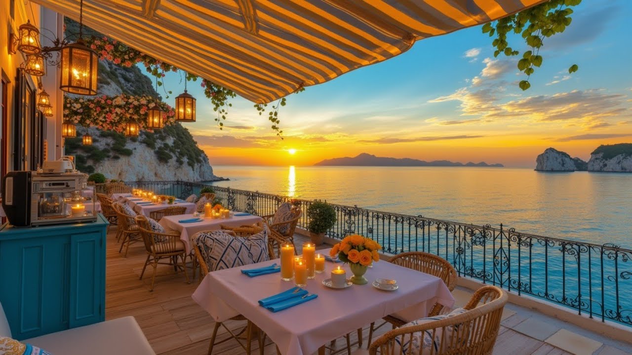 Играйте под расслабляющие звуки океанских волн и уютную атмосферу золотого часа на гитаре.