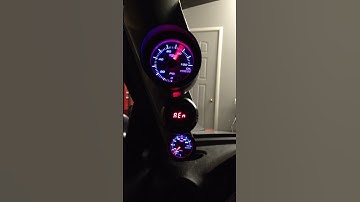 Glow shift and AEM gauges in my Hawkeye Subaru WRX