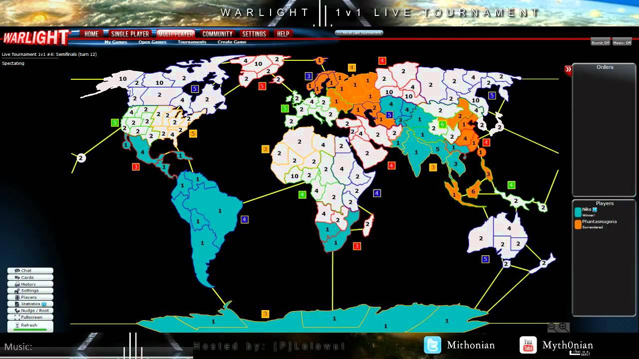 Livestream P2: Lolowut's WarLight Tournament #4 {2v2} (09/29/12)