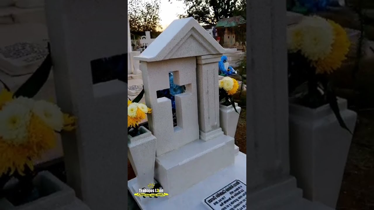 Monumento Funerario de Granito Pulido / Lápida & Tumba de Cemento y
