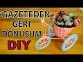 GAZETEDEN DEKORATİF BİSİKLET YAPIMI! - DIY Decorative Cycle From Newspaper - En İyi "Geri Dönüşüm"
