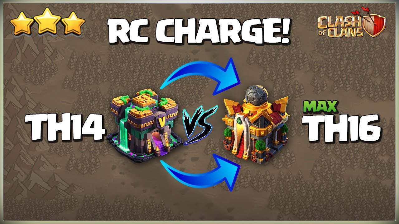 Th14 vs Th16 | Th14 RC Charge Dragons 🔥Best Th14 Attack Strategy 🔥 Best Th14 vs Th16 3 Star Attack