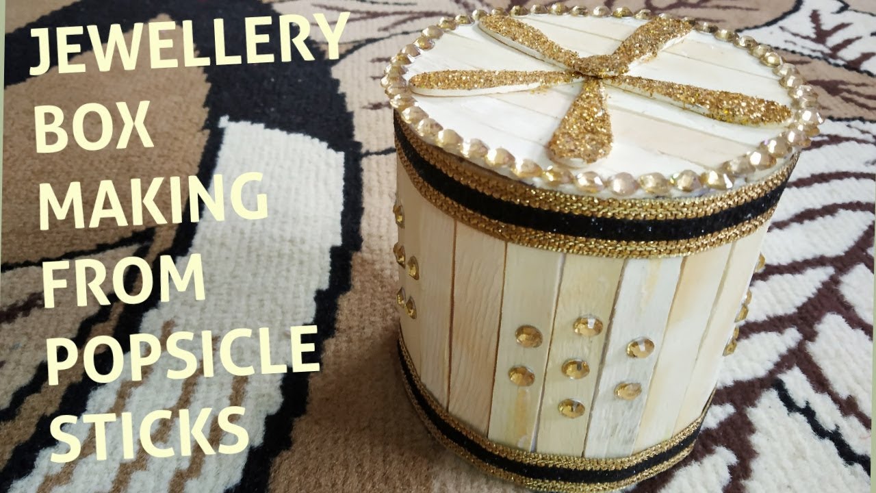 DIY I How To Make Jewellery Box From Popsicle Sticks I All In One YouTube