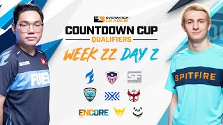 Overwatch League 2022 Season | Countdown Cup Qualifiers | Week 22 Day 2 — West + East Encore