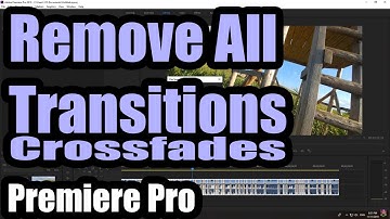 How to remove all the Transitions & Crossfades (Premiere Pro 2019)
