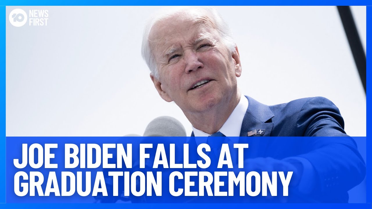 President Joe Biden Falls On Stage At Air Force Academy Graduation Ceremony | 10 News First