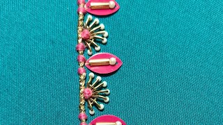 Beautiful zardozi work suit Sadi dupatta border design#embroidery #sewing #work 