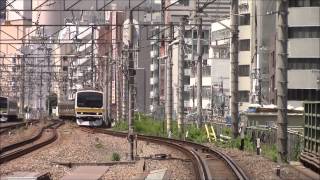 209系500番台山手貨物線TK入場回送(C506)恵比寿駅通過