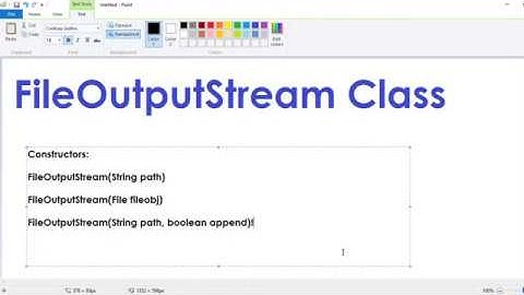 FileOutputStream class in Java