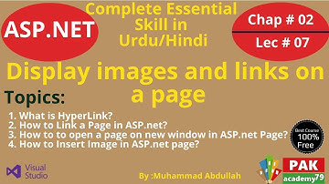 ASP.Net: Display images and links on a page [Ch # 02 | Lec # 07]
