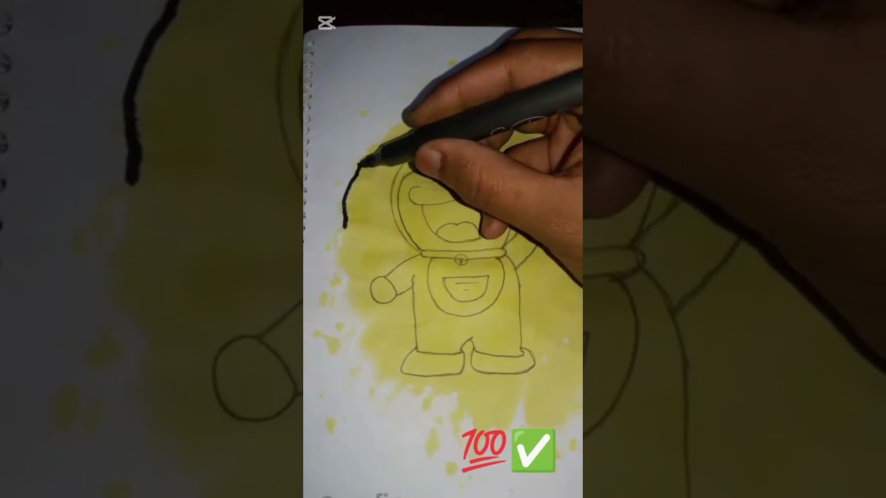 How to drawing doraemon🥰😍🤩🤑