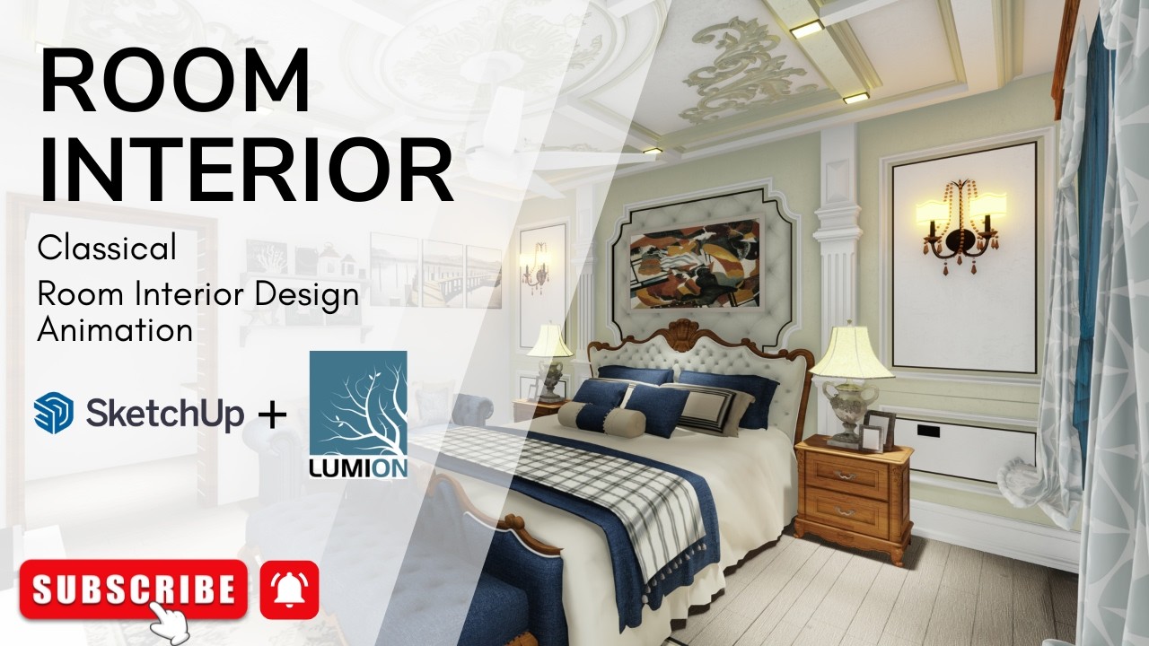 Classical Room Interior Design | 3D Animation | SketchUp Lumion