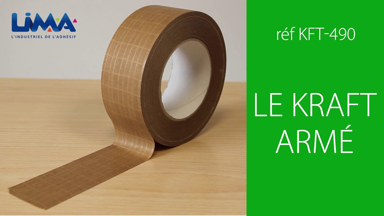 Ruban adhésif en papier kraft armé pour l'emballage 