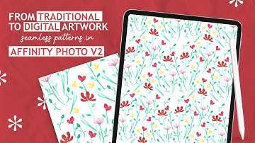 Course Trailer: Digitize traditional art work in Affinity Photo V2 for surface pattern designs