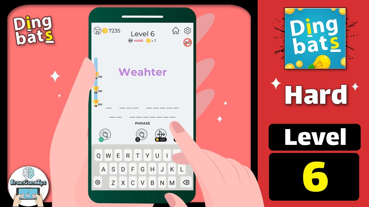 Dingbats Hard Level 6 Weahter Walkthrough