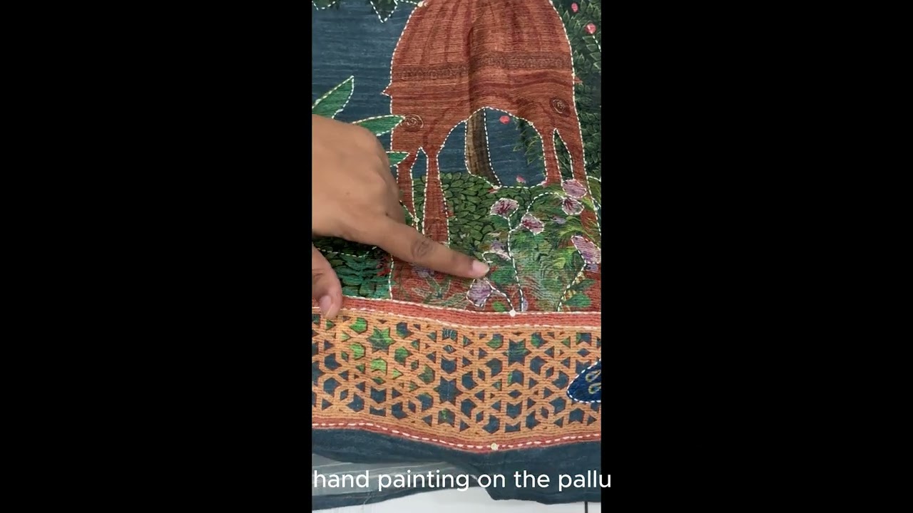 Hand-painted raw tussar silk - Jodha Akbar