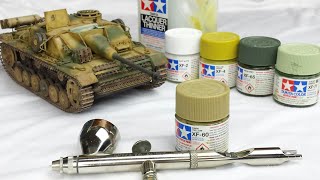 Painting Field-Applied Camo with Tamiya Paints for Scale Models