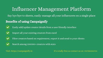 Campaignify | Influencer Marketing Solution