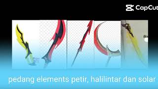 pedang Boboiboy petir halilintar Supra solar dan tombak halilintar #elemental #boboiboy