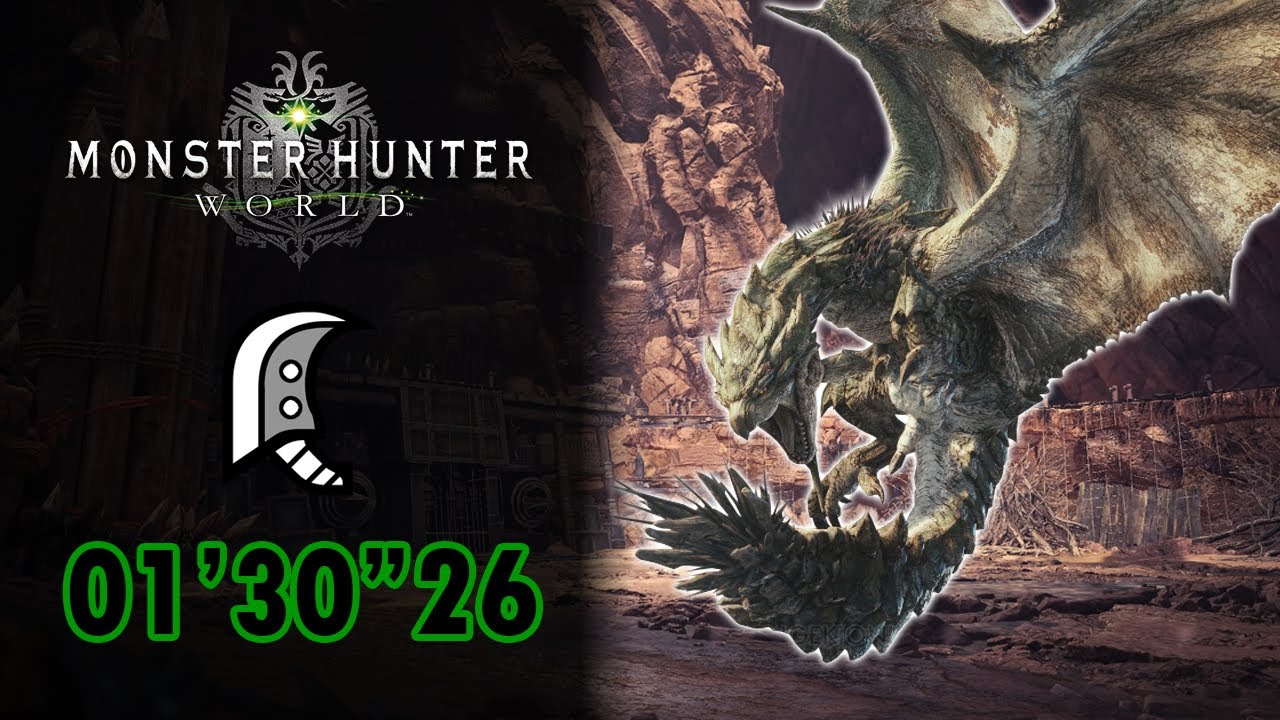 MHW | HR Rathian 01'30"26 Great Sword Solo (TA wiki rules)