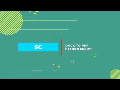 Docx to PDF Converter in Python | Python Script