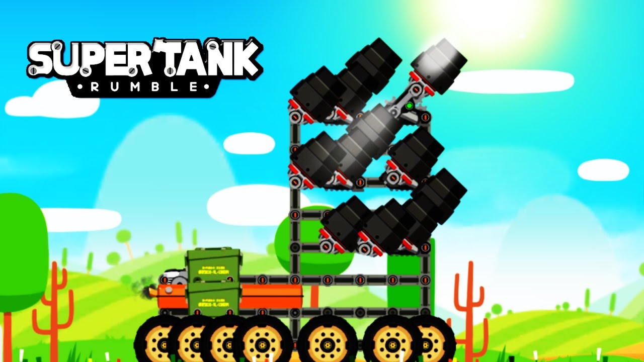 Super Tank Rumble Tower Tank with LVL 10 Small Mortars - YouTube