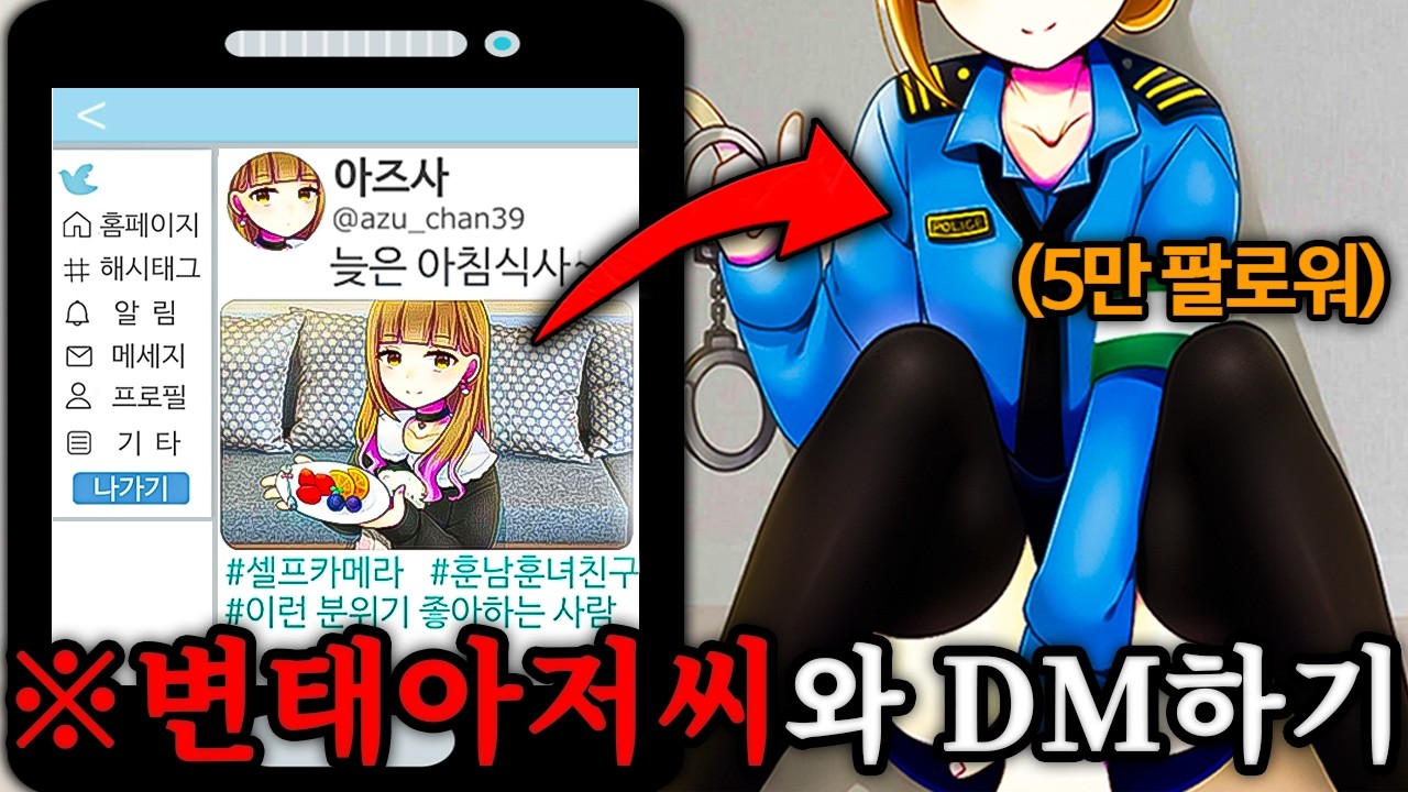 변태아저씨와 디엠 주고받는 인플루언서의 더러운 취미