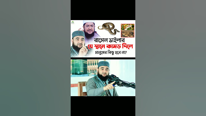 রাসেল ভাইপার কোন স্থানে কামড় দিলে মানুষের কিছুই হবে না | Mustafiz Rahmani | Sadikur Rahman Azhari |