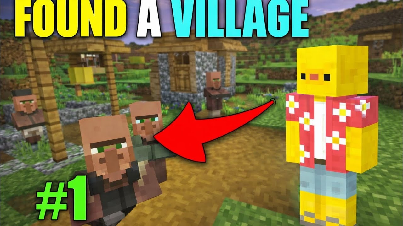 Minecraft Survival hardcore#1 Village mil gaya (Hindi)