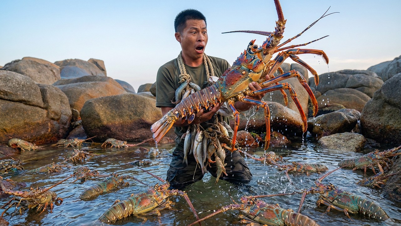 Thử Thách Sinh Tồn Trên Đảo Hoang - Chế Máy Câu Tự Động Bắt Gọn Cá Mú Khổng Lồ Cực Đã