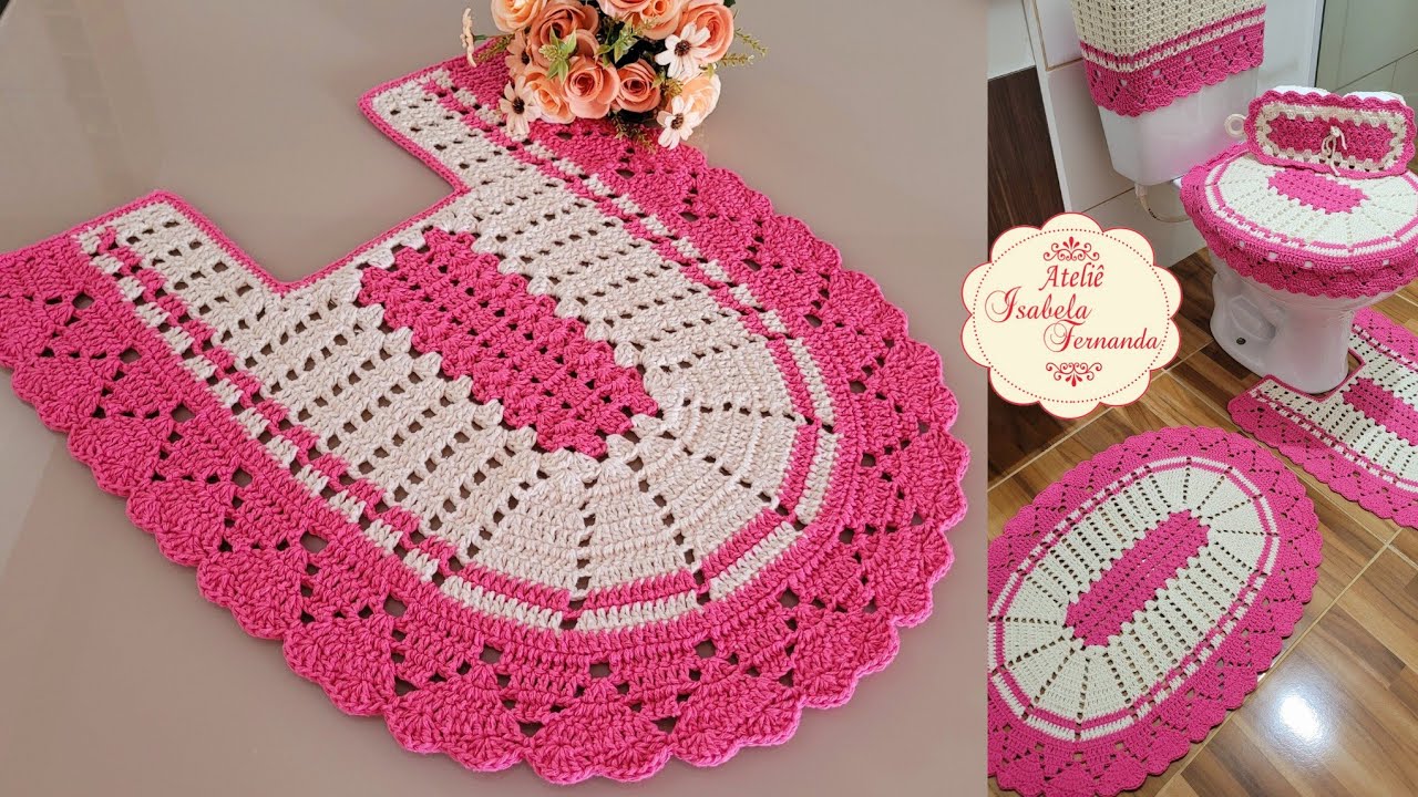 Tapete Pé do Vaso Jogo De Banheiro Eduarda Fácil Rápido e Econômico