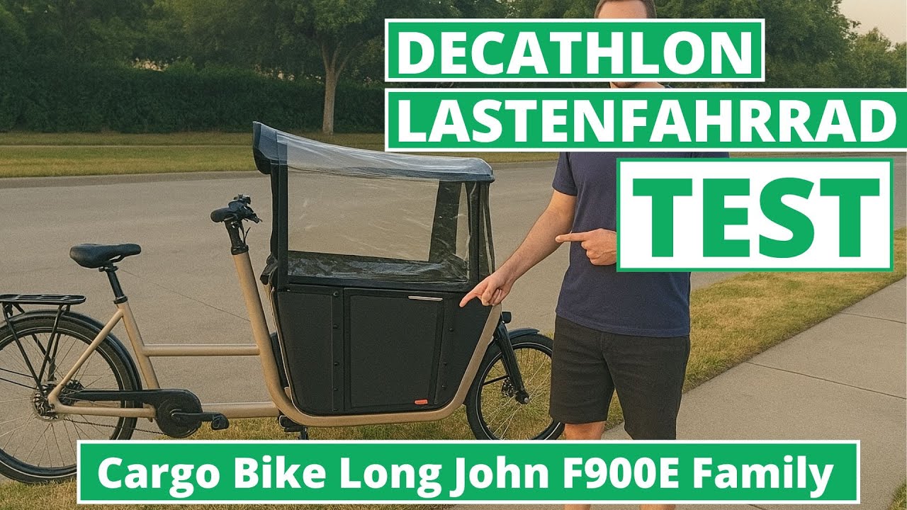 Decathlon Lastenrad Test - BTWIN Cargo Bike Long John F900E