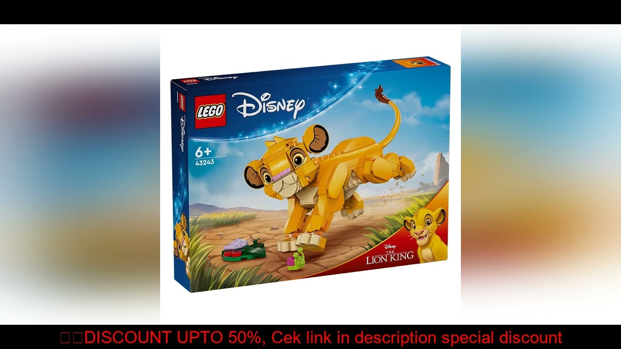 LEGO June new product Disney Animation 43243 Little Lion King Simba building block toys for boys and