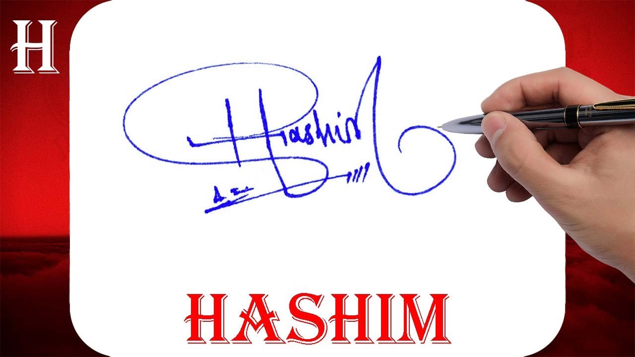 Hashim Name Signature Style - H Signature Style - Signature Style of My Name Hashim
