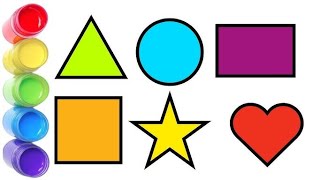 2D Shapes Coloring for Kids | Learn Shapes with Colors