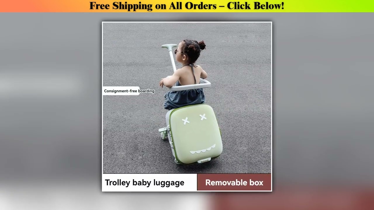 Cartoon Children's Trunk Baby Box Child Rideable Travel Bag 20 Inch Foldable Baby Car Wholesale