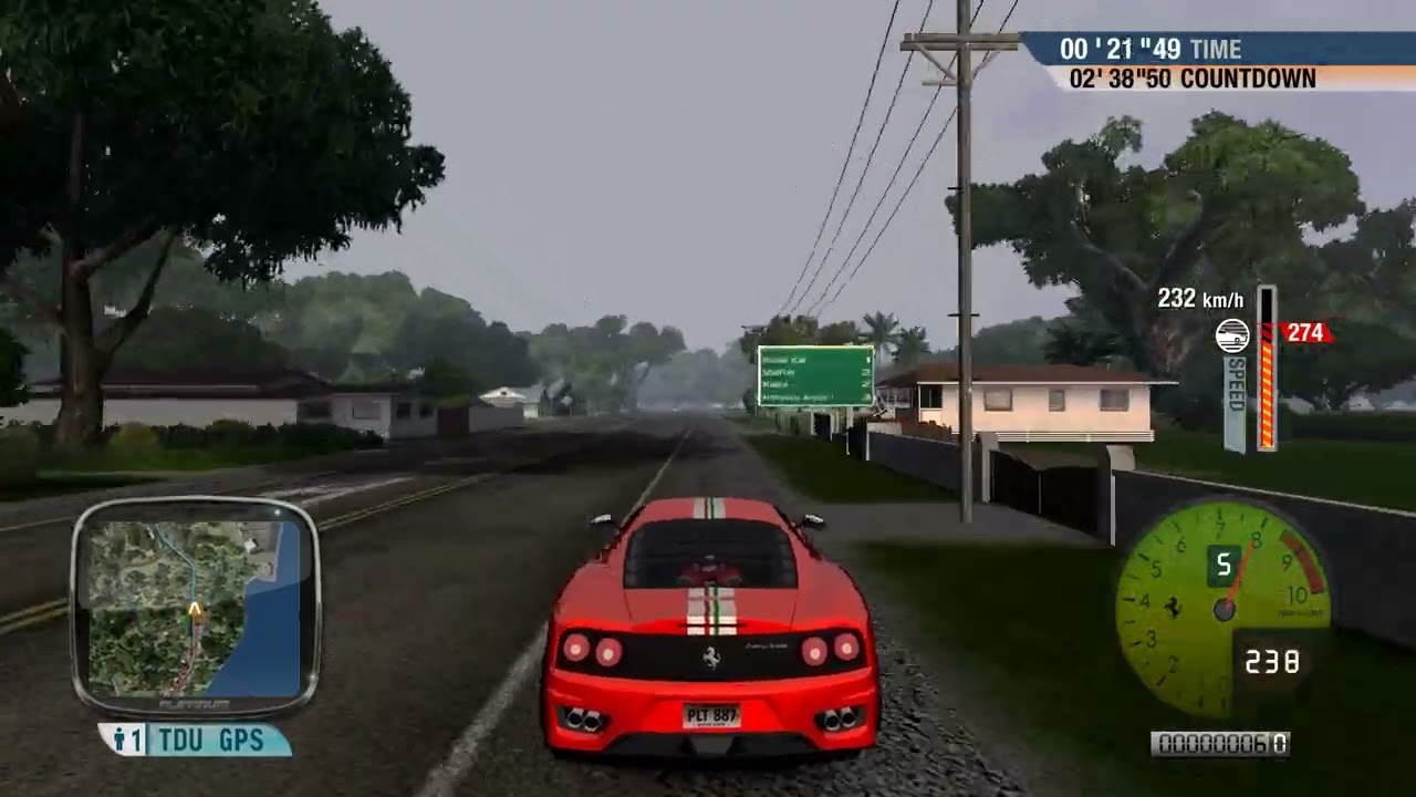 TDU Platinum - Ferrari 360 Challenge Stradale - 170 mph on a winding route