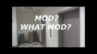 Mod in progress?  Montgomery KONE hydraulic elevators at County/City building, Lincoln NE