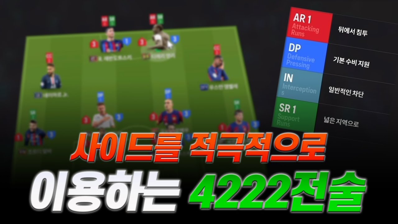 [전술추천no.25] 사이드 뻥 뚫리는 4222 전술 - YouTube