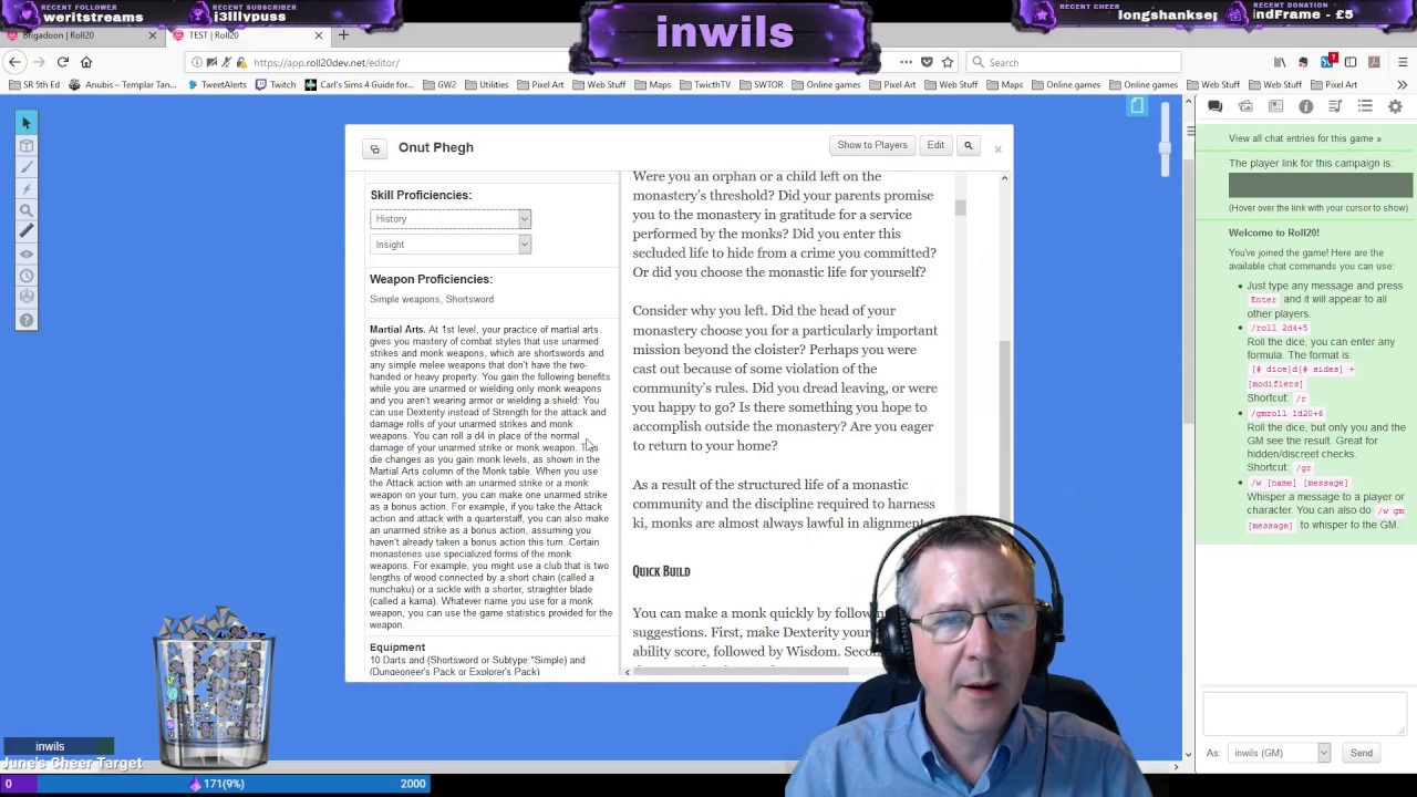 Second Chargen using Roll20 New Charactermancer YouTube