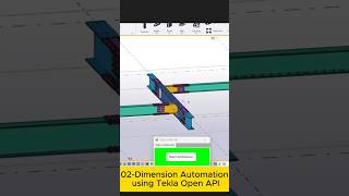 TEKLA OPEN API-Auto Dimension Bracket using Tekla Open API #teklastructures #teklaopenapi #autocad