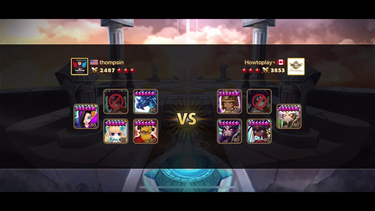 Thompsin Vs HowToPlay With Verad & Bull - Summoners War