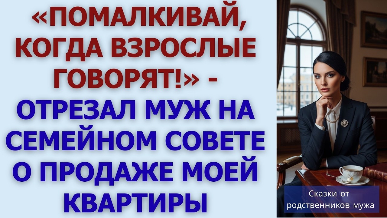 «Помалкивай, когда взрослые говорят!»   отрезал муж на семейном совете о продаже моей квартиры